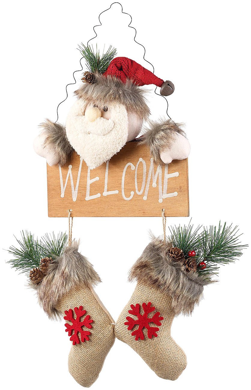 Weihnachts-Kamin-Hintergrund Mit 40 Socken-Ausschnitten – 200 X 90 Cm, Polyester, Für Tür & Wand