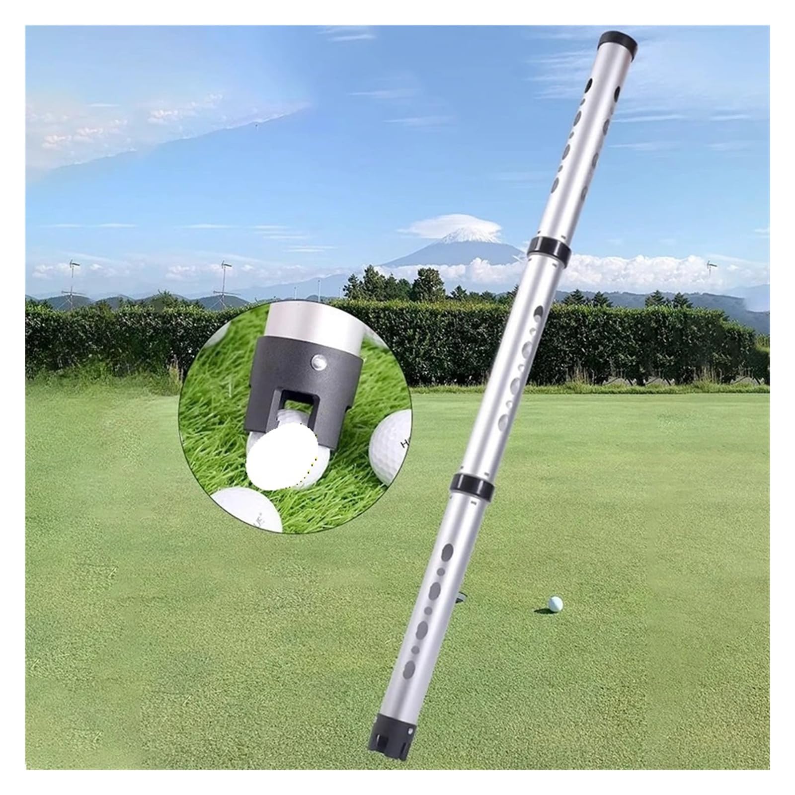 Barril de Recogida de Golf Desmontable, recogedor de Pelotas de Golf de aleación de Aluminio, recuperador de Pelotas de Gran Capacidad, Herramienta Profesional recolector de Bolas