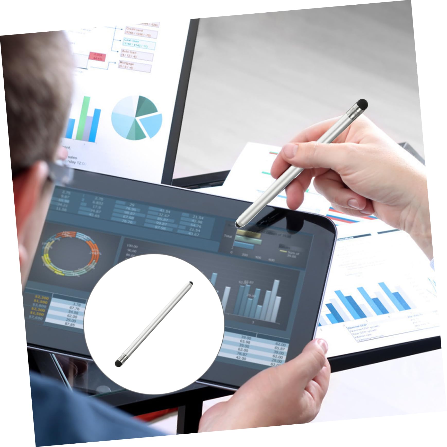 WOFASHPURET Stylus Digital Stylish Pen Devices Touch Screen Device Pen Tablet Universal Pen Screen Touch Pen for Phone Stylist Pens Touch Screen Drawing Pen Pencil .Aluminum Alloy Cell Phone