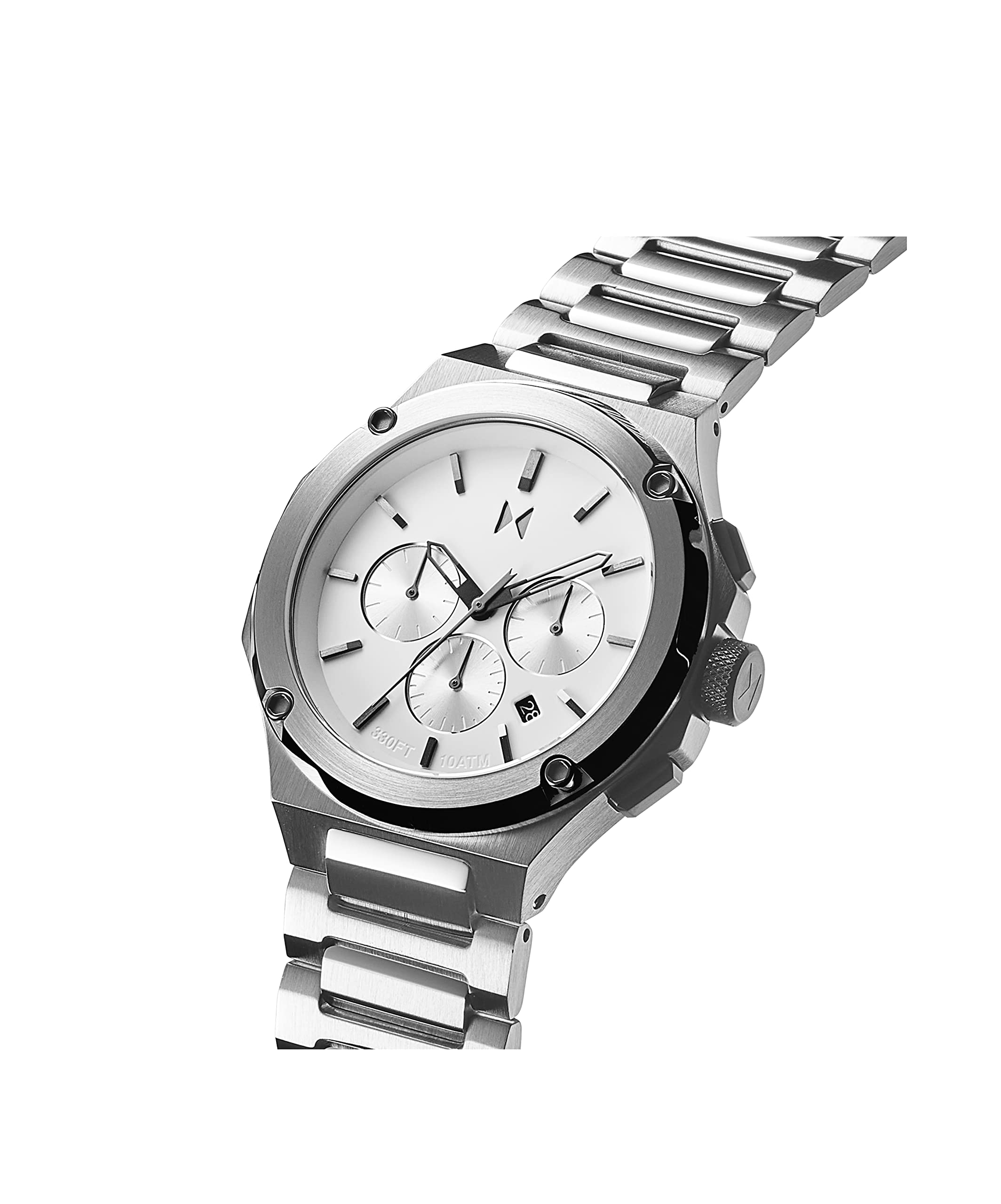 MVMT Reloj Cronógrafo de Cuarzo para Hombre con Correa de Acero Inoxidable Plateada - 28000225-D