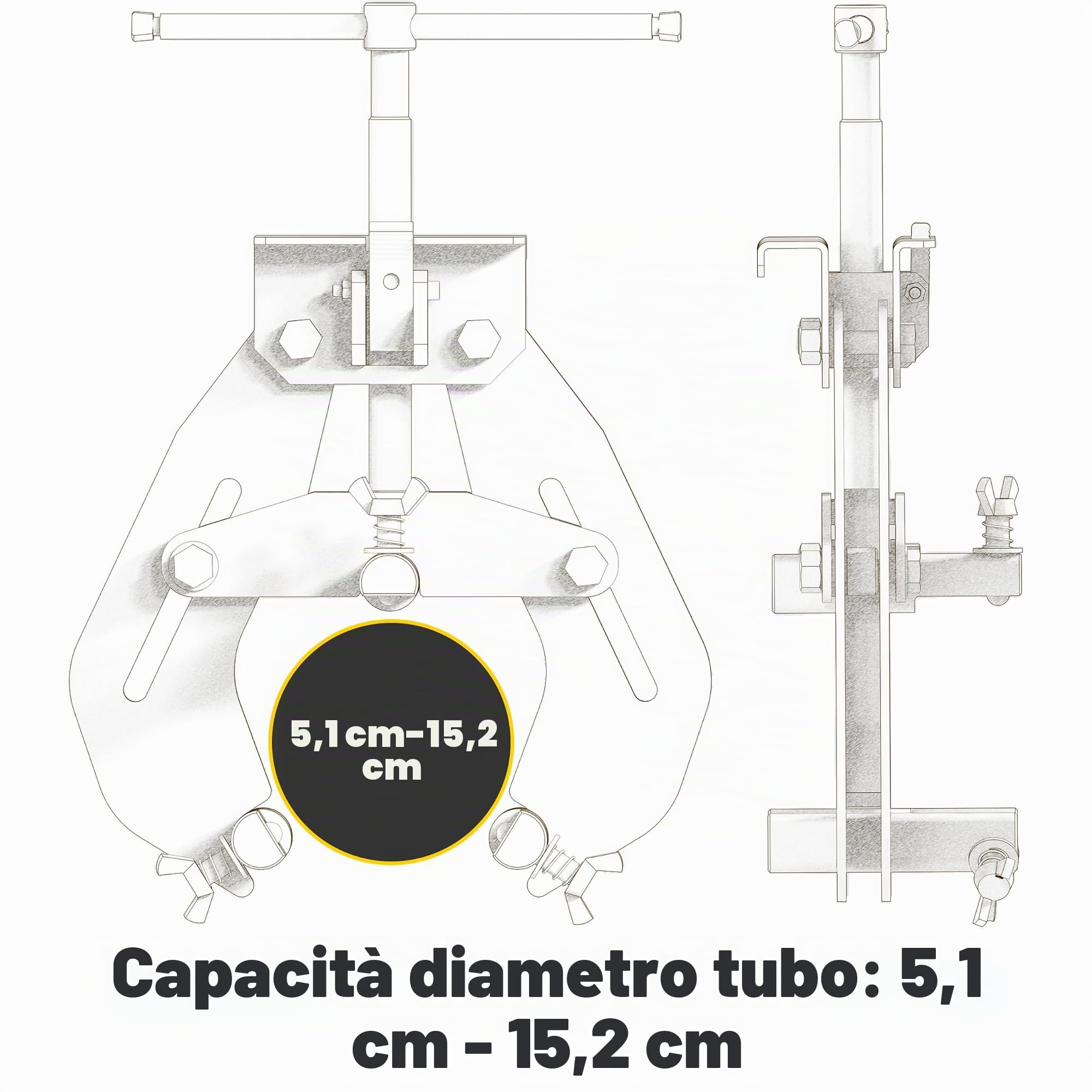 Strong Hand Tools, Morsetto per allineamento tubi, con viti ad azione rapida, CPA60
