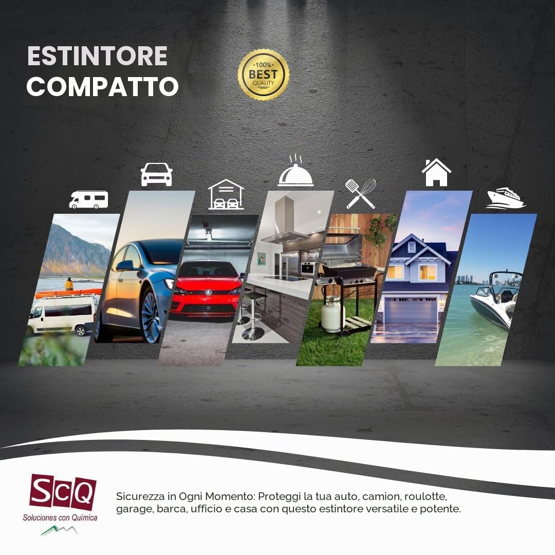 Mini estintore I estintore spray per casa auto spegne fuochi mini estintore per cucina campeggio camper casa spray estintore protezione antincendio ovunque I 2x500ml con supporto