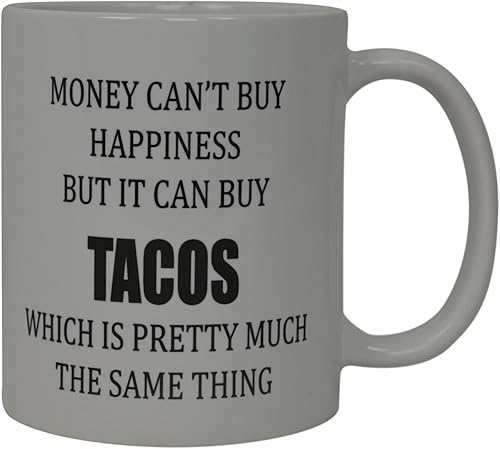 Miniatura 2 de Rogue River Tactical La mejor taza de café divertida Money can't Buy Happiness But It Can Buy Tacos Novelty Cup Men or Women