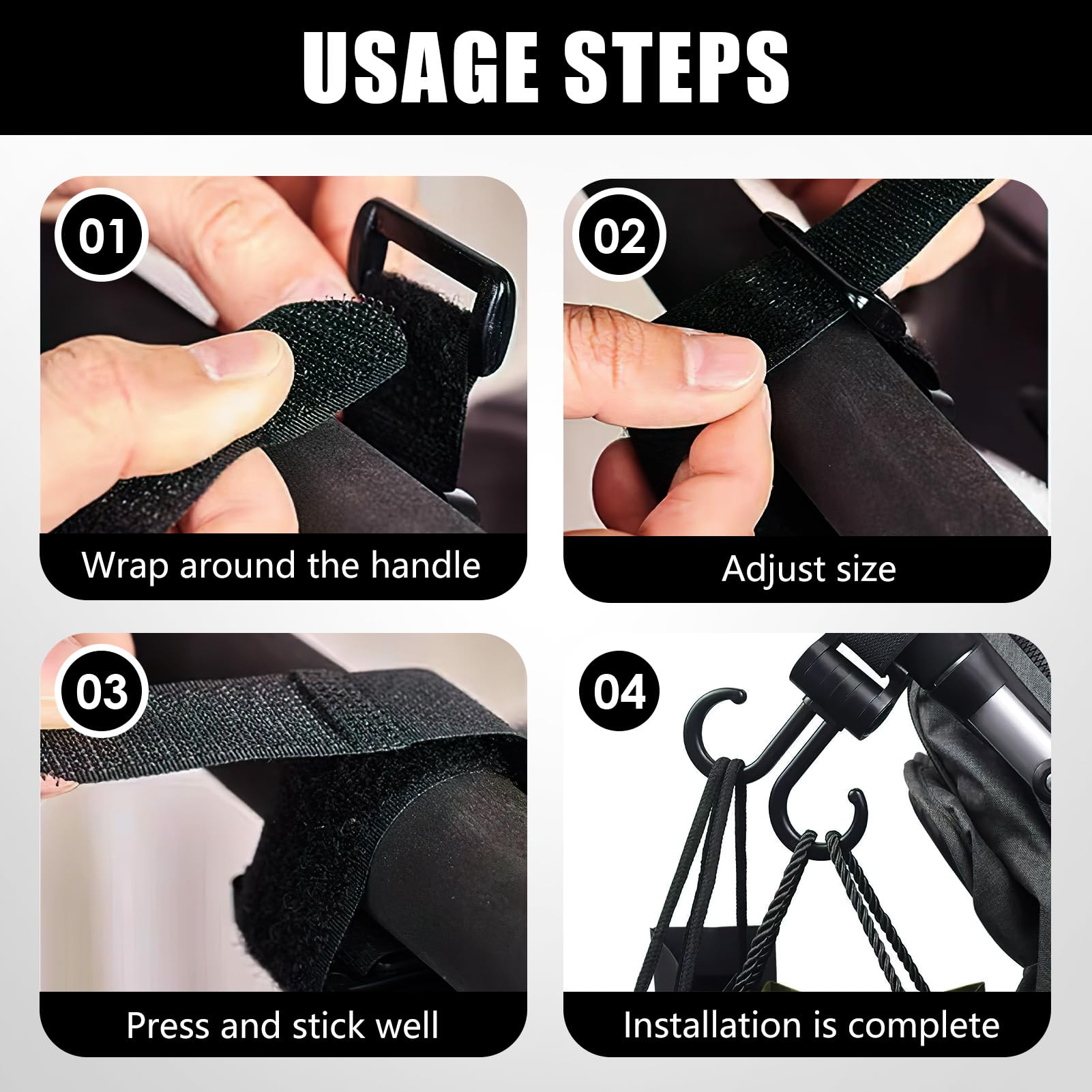 Attaches Poussette Tinéo Lot De 2 - Mousquetons Métal Pour Sac à Langer - Universel