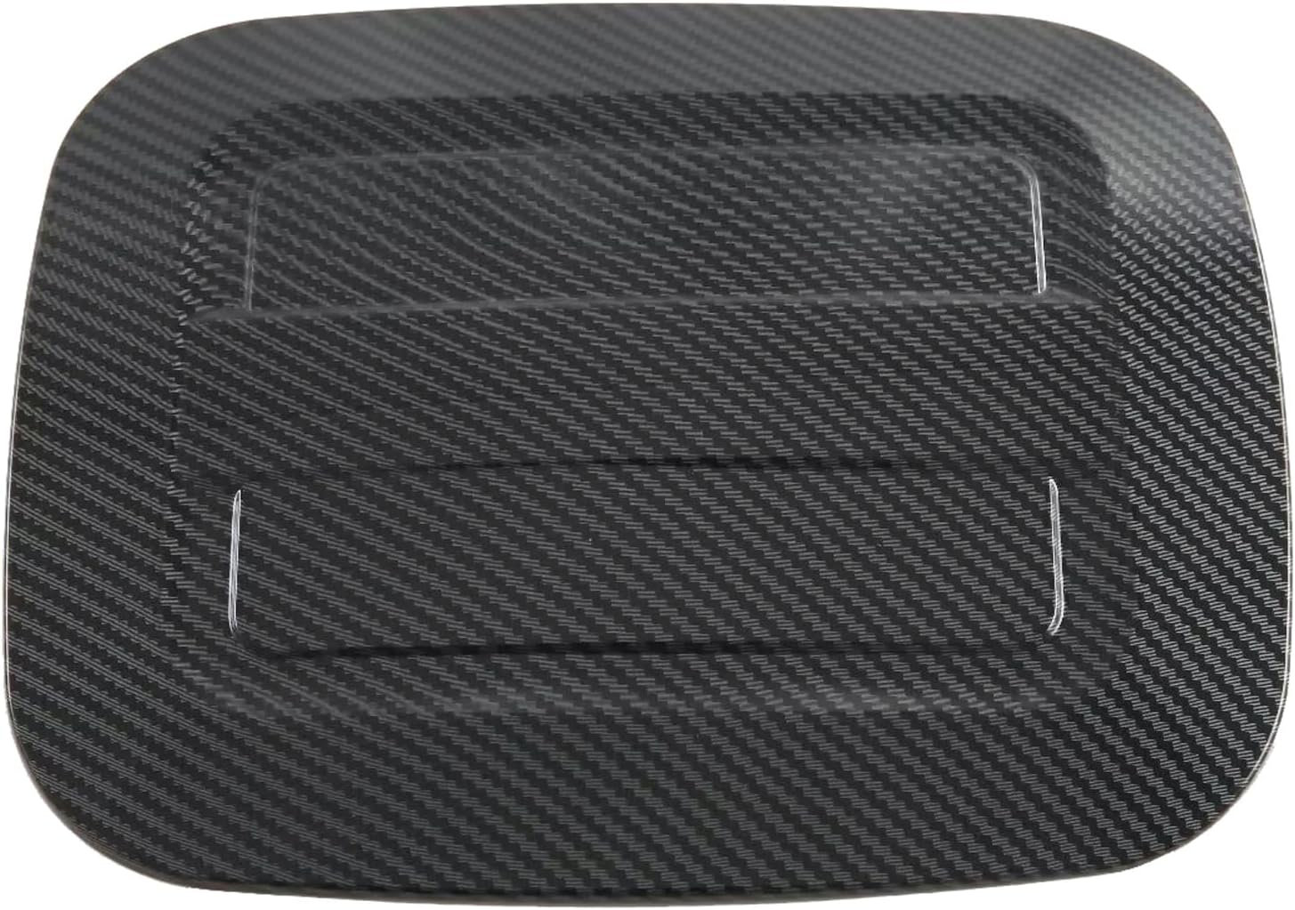 For Toyota Hilux 2016-2025 Carbon Fiber Black Oil Fuel Tank Cap Cover Trim 1pcs Car Accessories