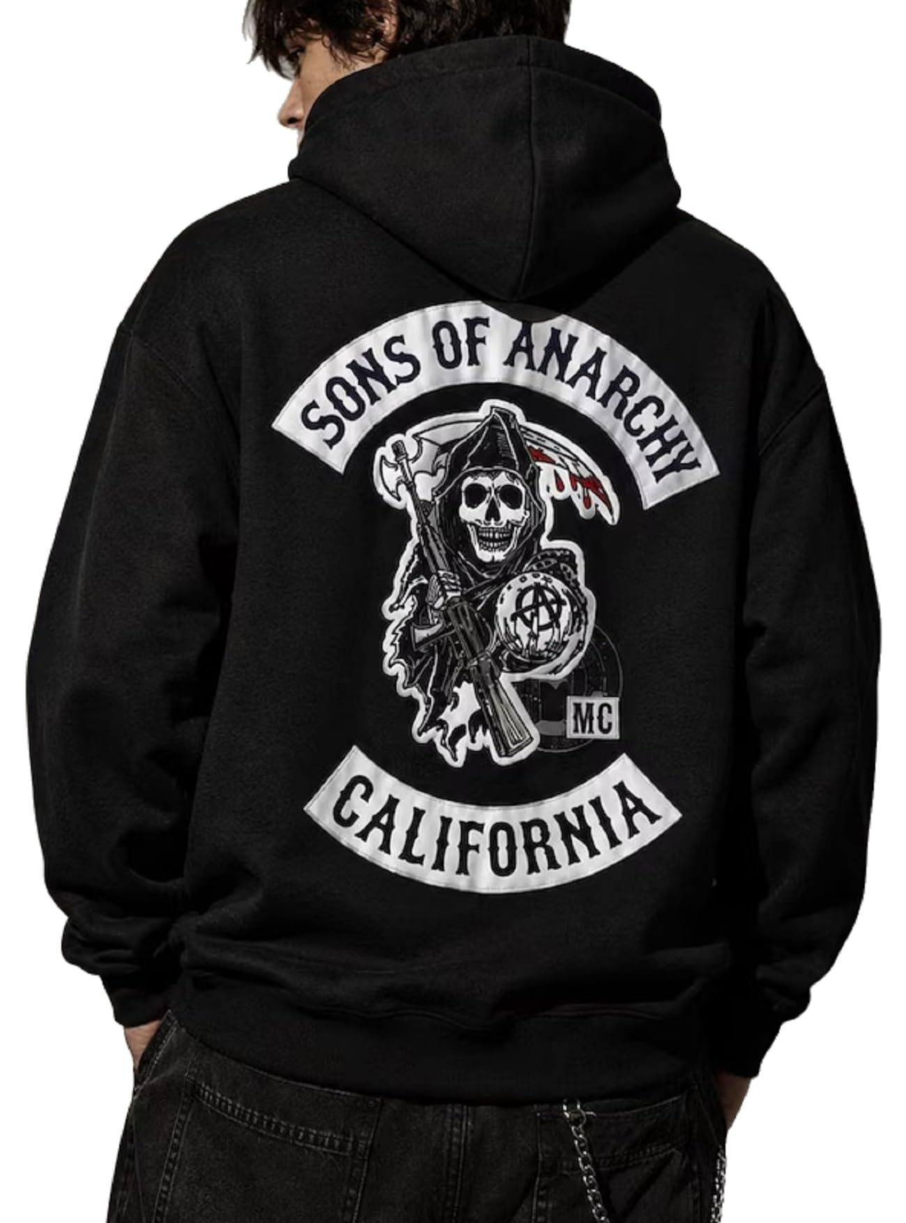 Chaleco de piel sintética para hombre inspirado en el icónico hijo de SOA, chaqueta y sudadera con capucha de forro polar, estilo California Club
