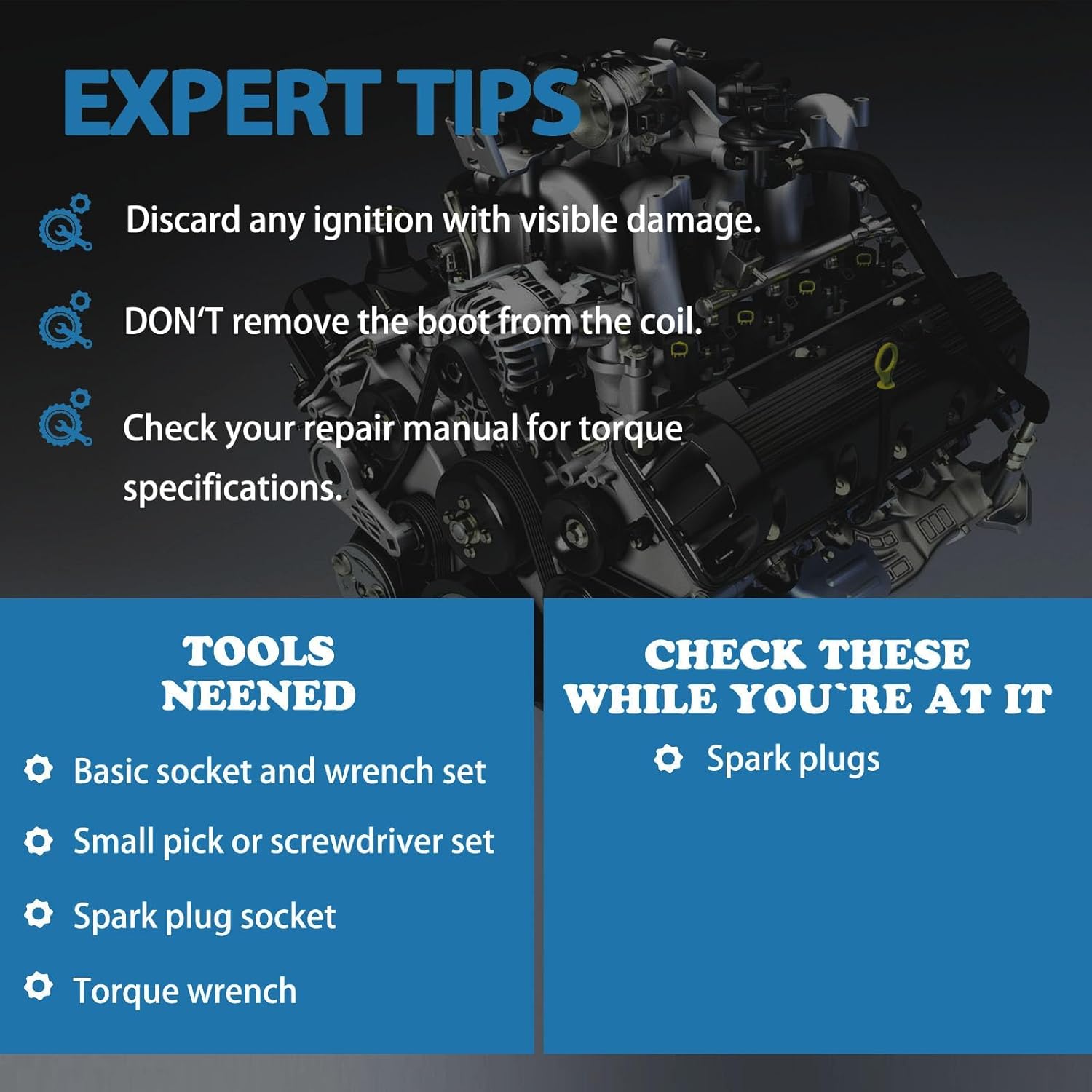 UF349 Ignition Coil Pack 224488J115 Set of 6 Fit for Nissan Frontier 2005-2019,Pathfinder 2006-2012,Xterra 2005-2015&Infiniti 2001-2008&Suzuki 2009-2012 3.5L 4.0L V6