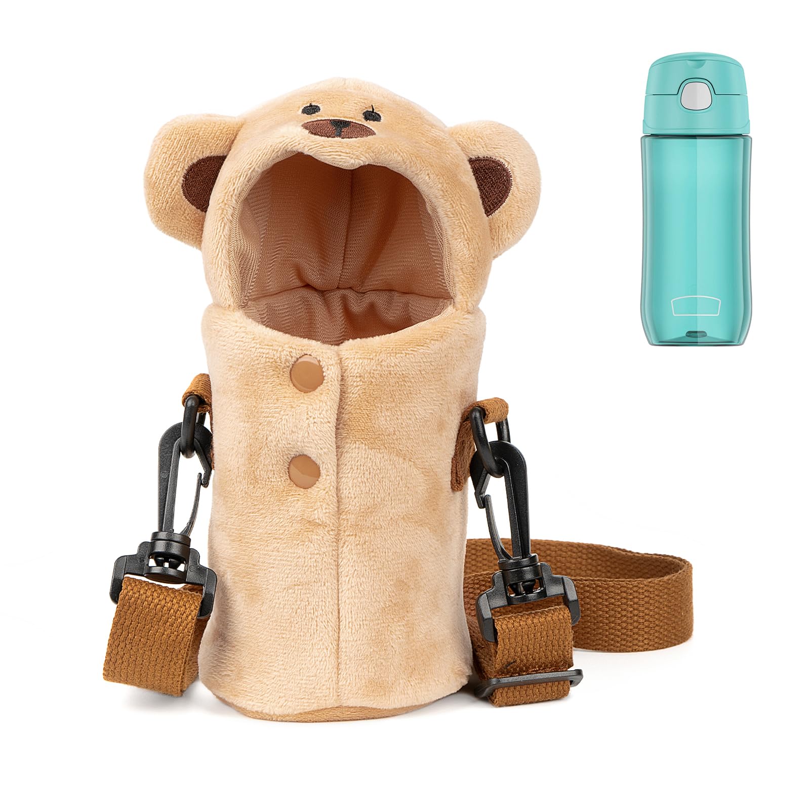 Linkidea Plush Water Bottle Carrier Compatible with Thermos FUNTAINER Steel/Tritan 12oz/16oz