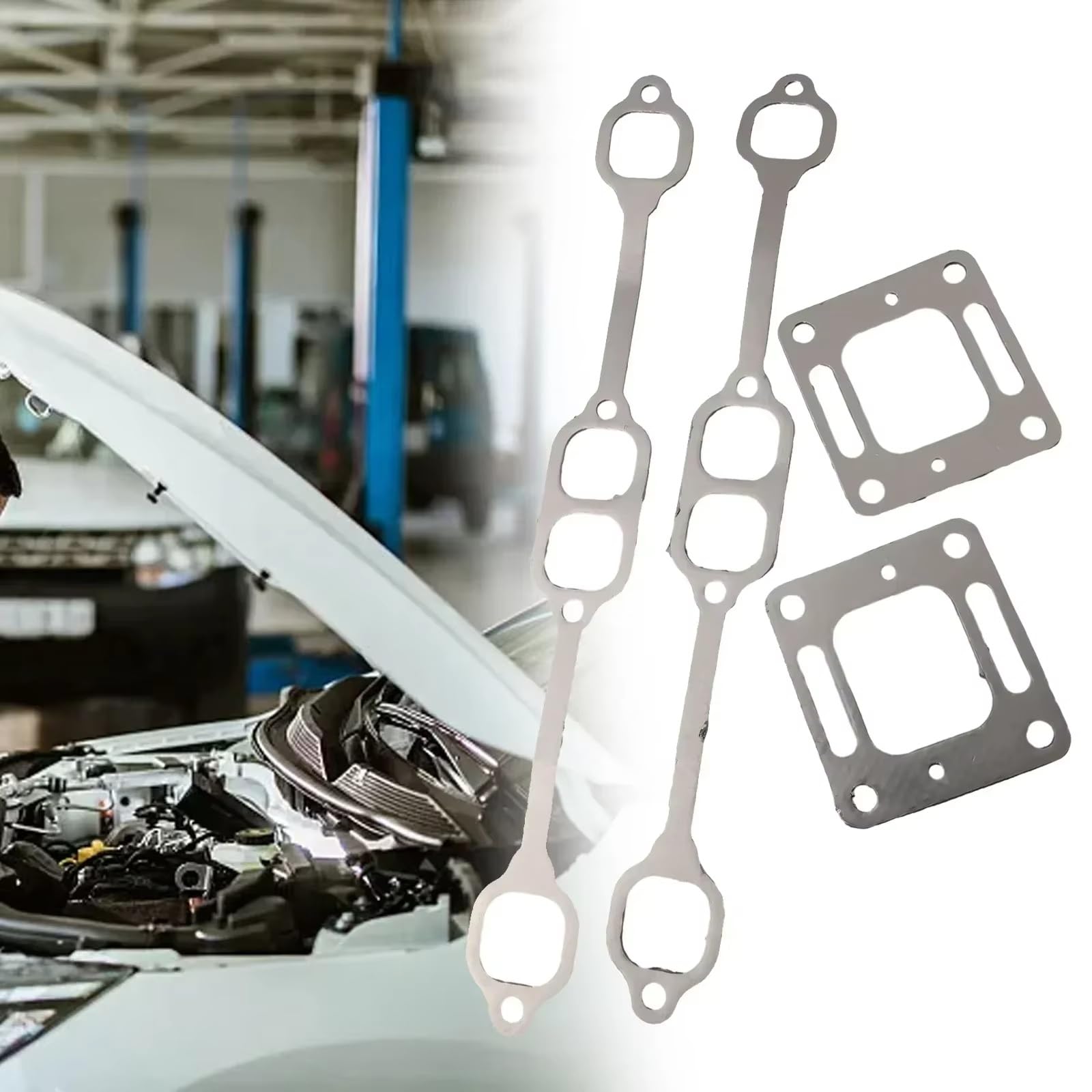 per Motori Mercruiser da 5.0 e 5.7 1980-2002, 4 guarnizioni per collettore di Scarico per Rialzo Centrale, Accessori per Auto, Guarnizione valvola EGR