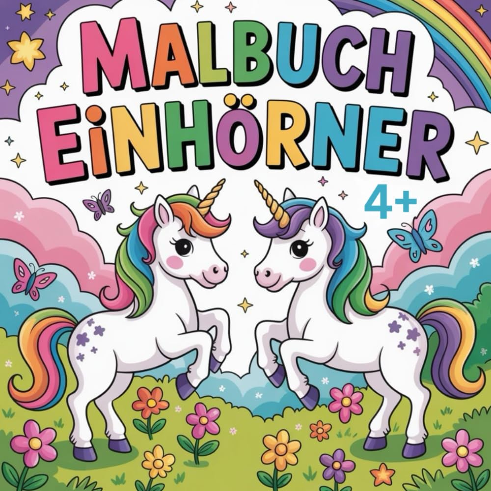 Malbuch Einhörner: Malbuch mit 50 zauberhaften Motiven zum ausmalen
