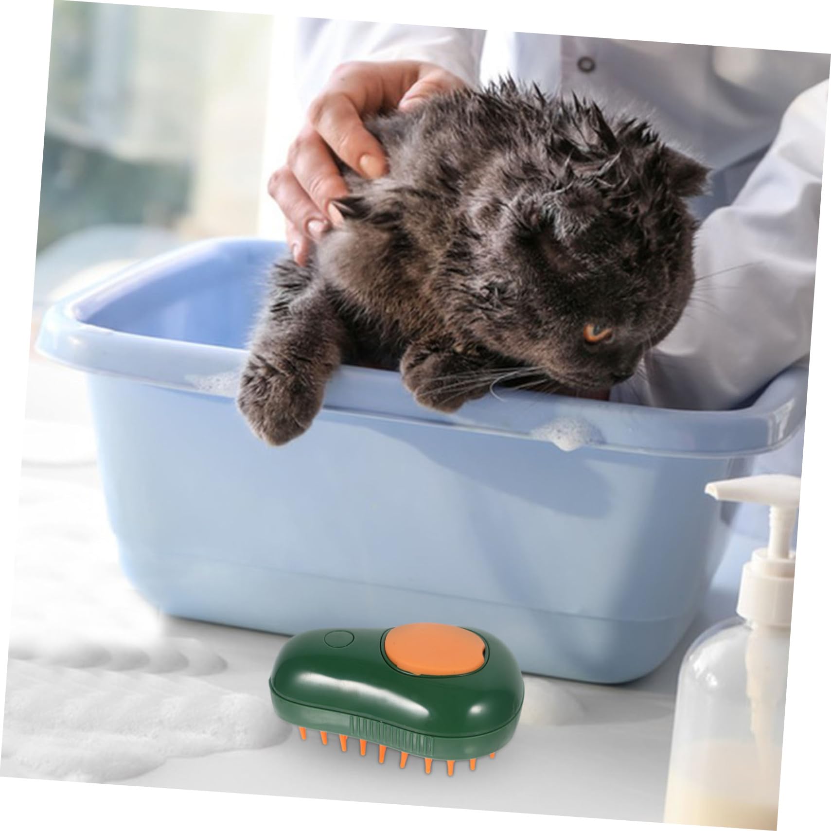 Sosoport 4stücke Avocado-förmige Dampfbürste Für Katzen Selbstreinigende Katzenmassagebürste Mit Sanfter Massage Für Entspannendes Badeerlebnis Ergonomisch Und Hautfreundlich Für