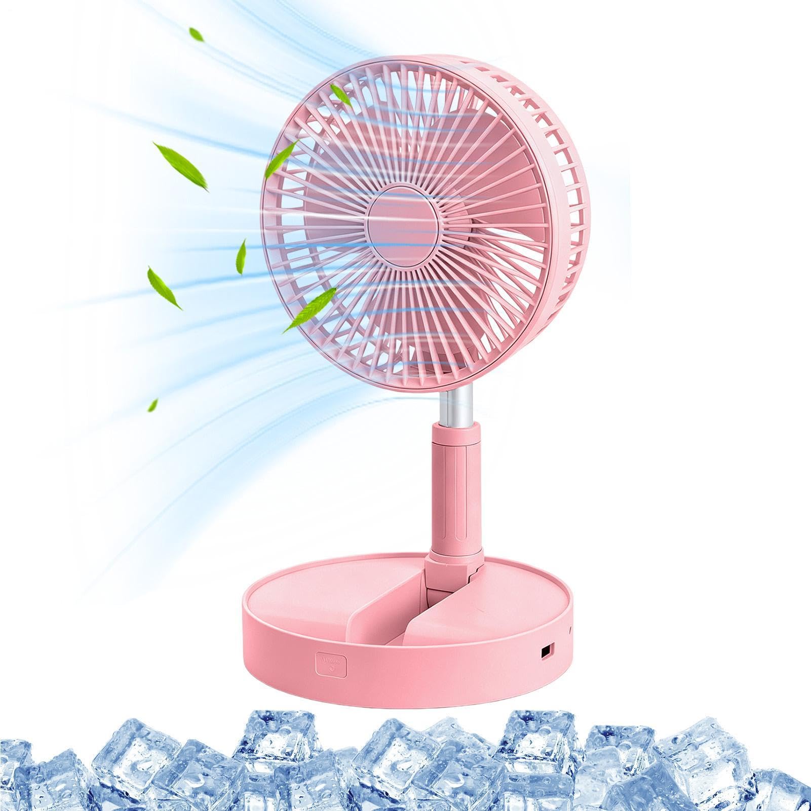 Ventilatore piantana portatile Soffiatore Oscillante Inclinabile A 185° | Ventilatore Da Tavolo Pieghevole Silenzioso per Casa Esterno Campeggio Viaggio Patio Dormitorio Tenda Officina