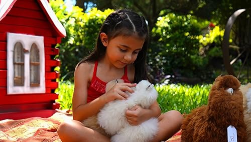 Miniatura 62 de Peluche de alpaca, 12 pulgadas, lindo, suave y tierno juguete de peluche de alpaca hecho a mano en piel natural de Alpaka real (12 pulgadas, beige)