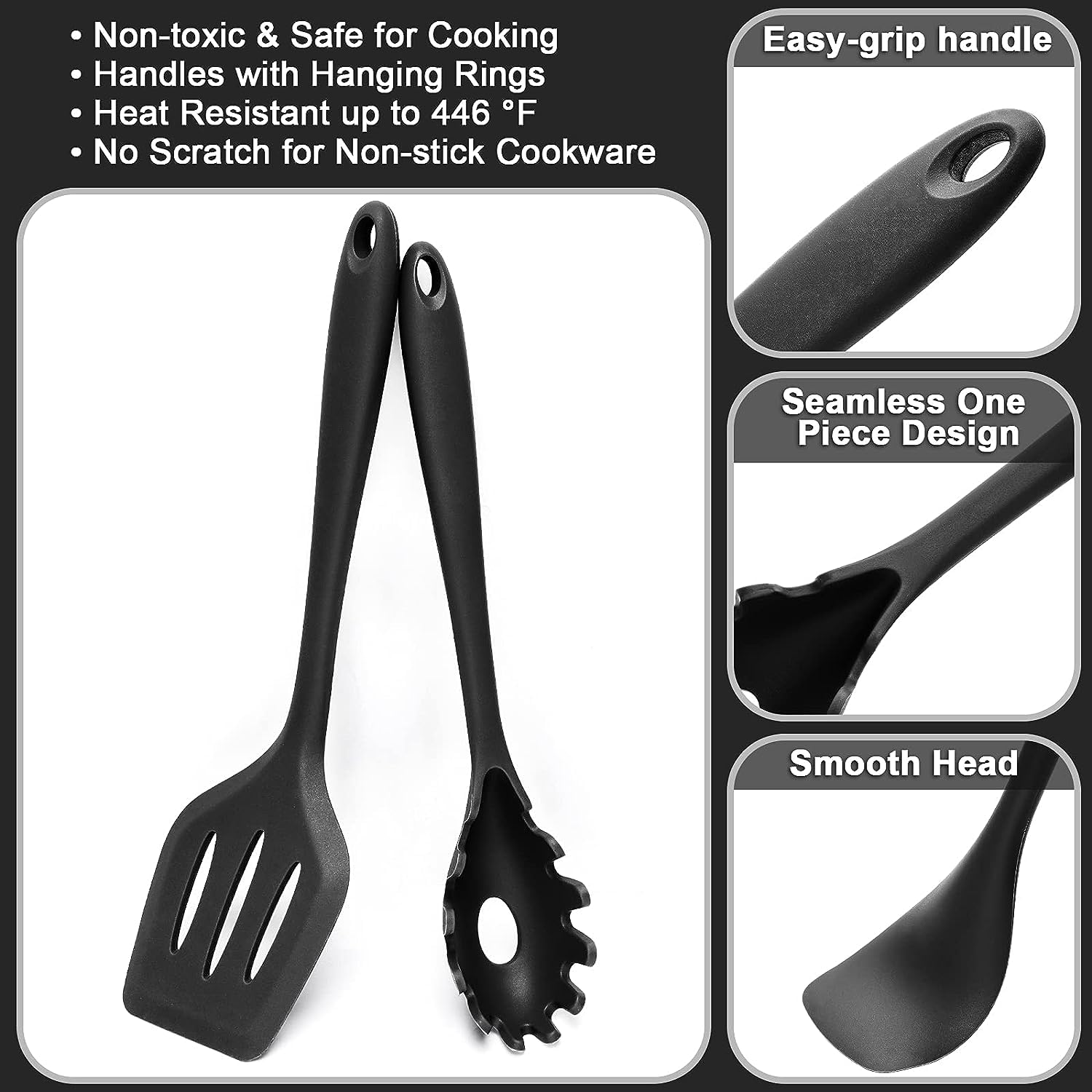 Wildone Silicone Kitchen Cooking Utensils Set - Image 3