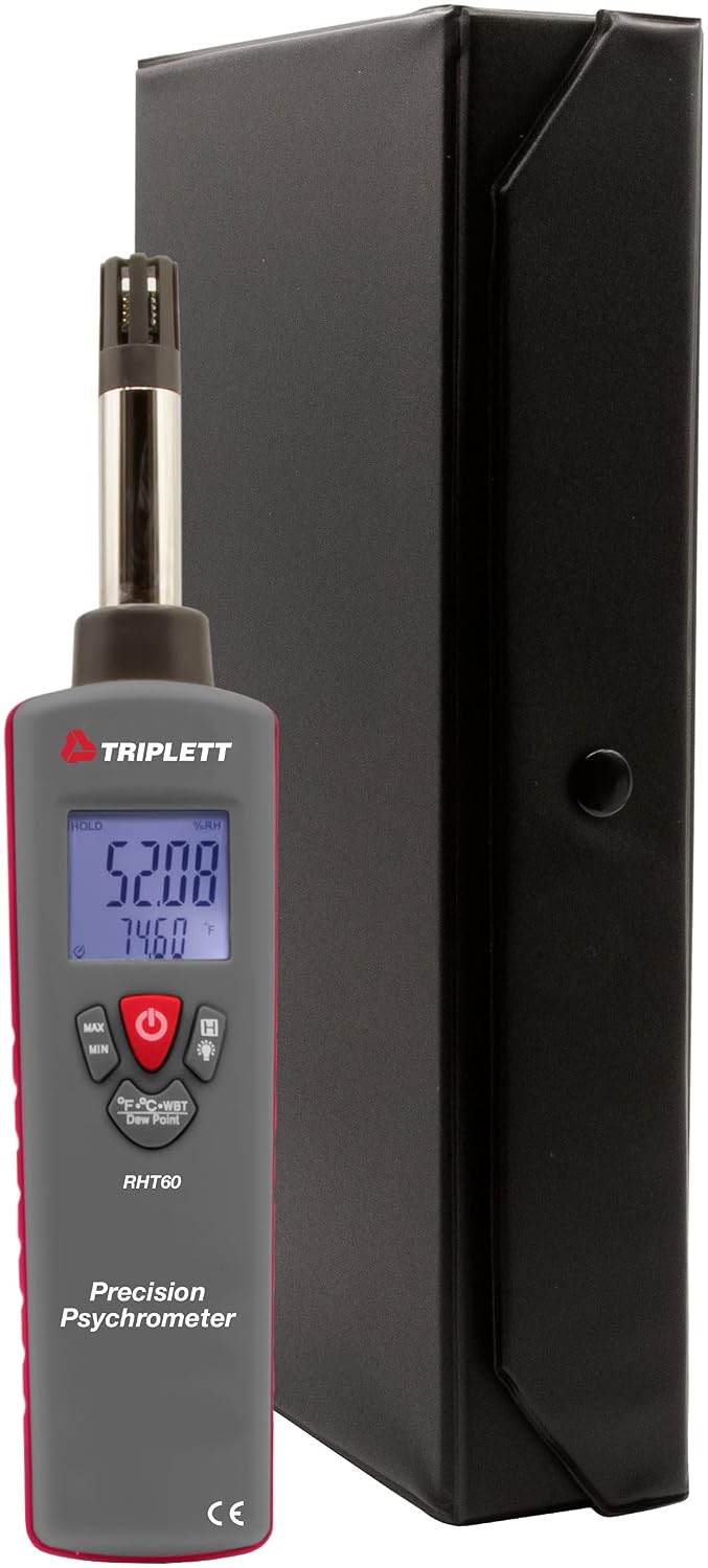 Triplett RHT60 Precision Psychrometer - Temperature, Humidity, Wet Bulb, Dew Point