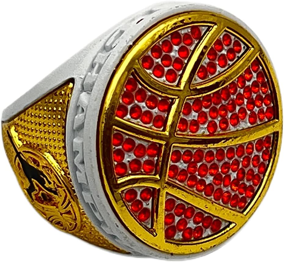 Discount Sports Rings, DELUXE BASKETBALL CHAMPIONSHIP RING — Assorted colors, Painted Body with stones, Player Ring, Player Award