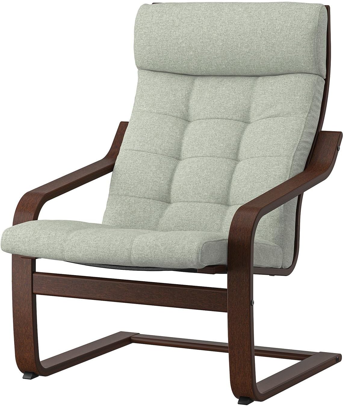 POANG ポエング パーソナルチェア - ブラウン/グンナレド ライトグリーン 995.019.13