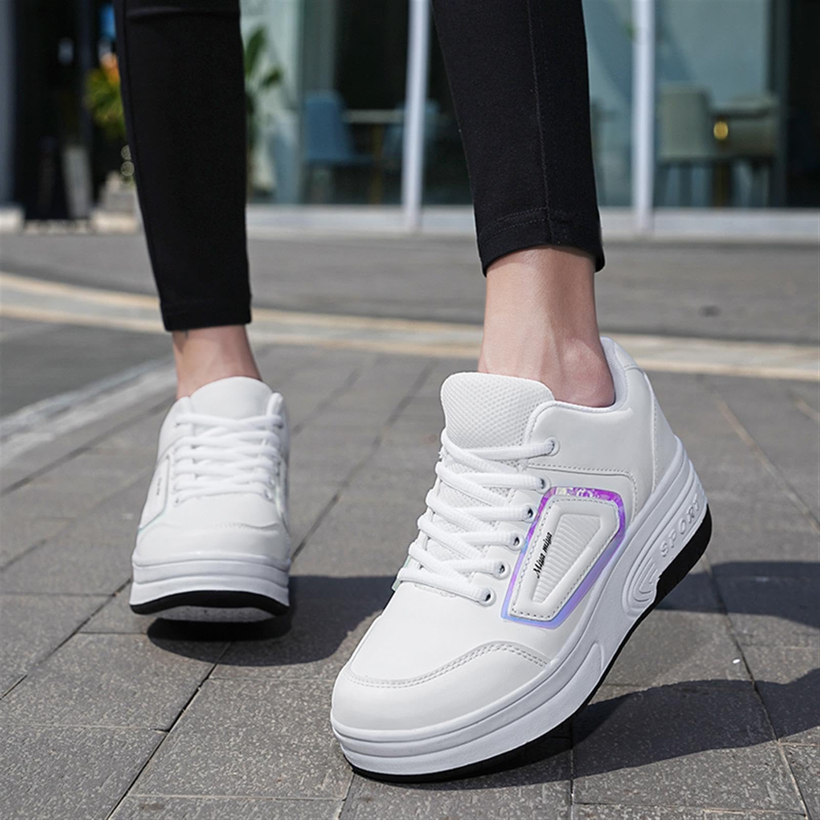 Scarpe da Skateboard Bambino Sneakers con Rotelle Bambina e Ragazzi Scarpe con Ruote Tecniche a Scomparsa Scarpe Sportive Ginnastica da Pattini