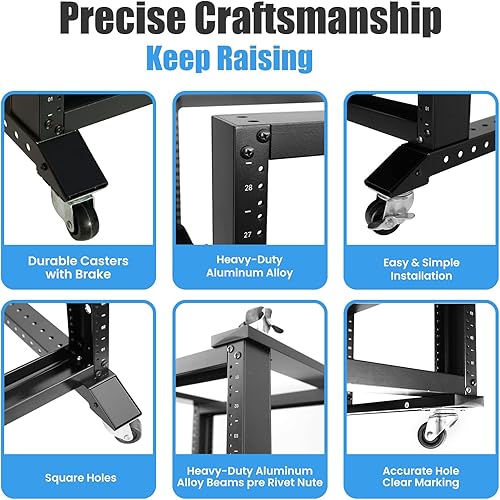 Miniatura 4 de RAISING ELECTRONICS Sistema de la serie del bastidor del servidor de TI de los datos de la red de 25U 19 pulgadas de marco abierto del escritorio