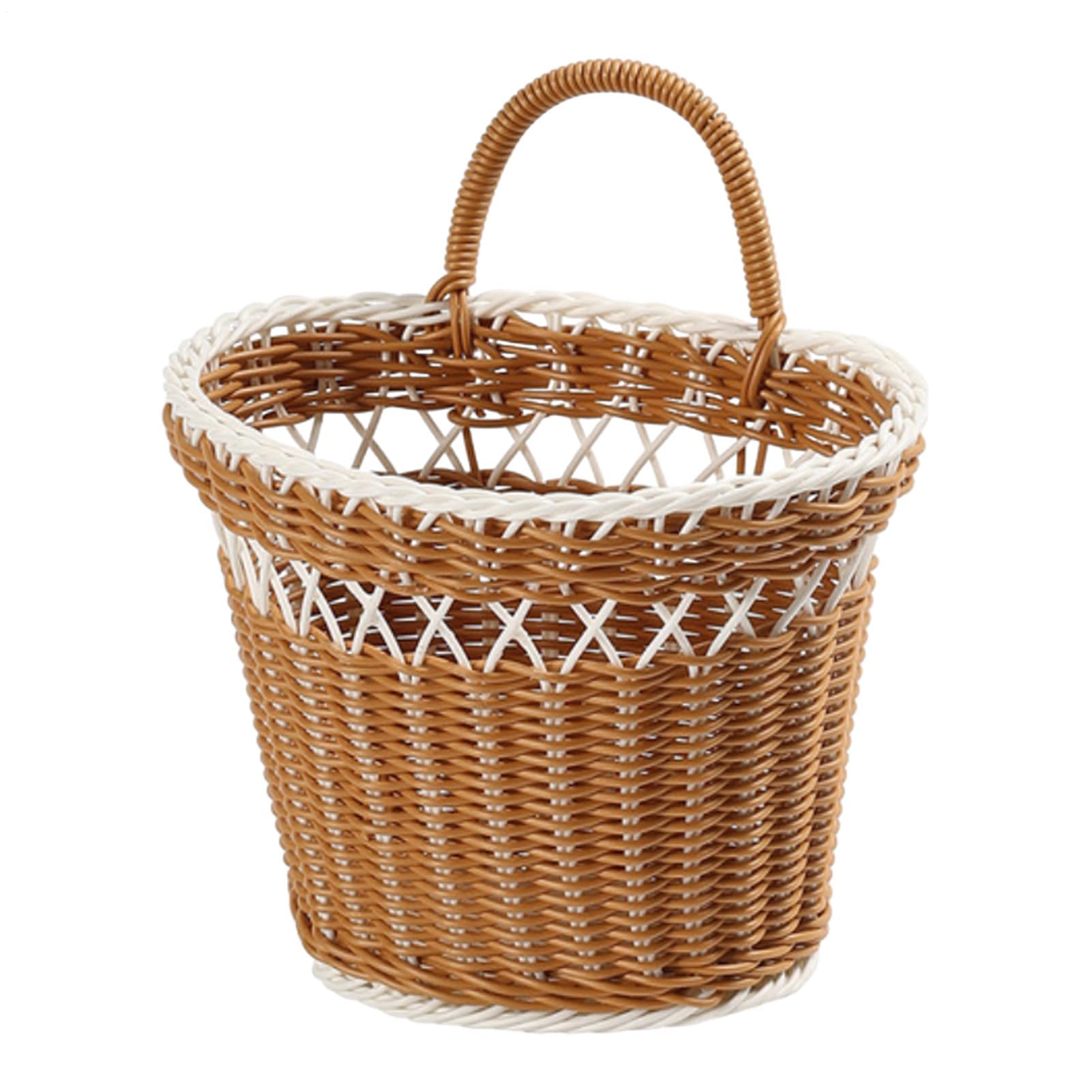 MRKU Basket Storage Box Kitchen Wall Mounted Fruit,Faux Wicker