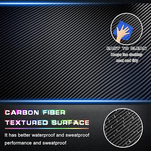 Miniatura 3 de Escritorio para computadora de juegos de 47 pulgadas con gancho y soporte para tazas, mesas de juego para PC, escritorio negro para oficina en casa,