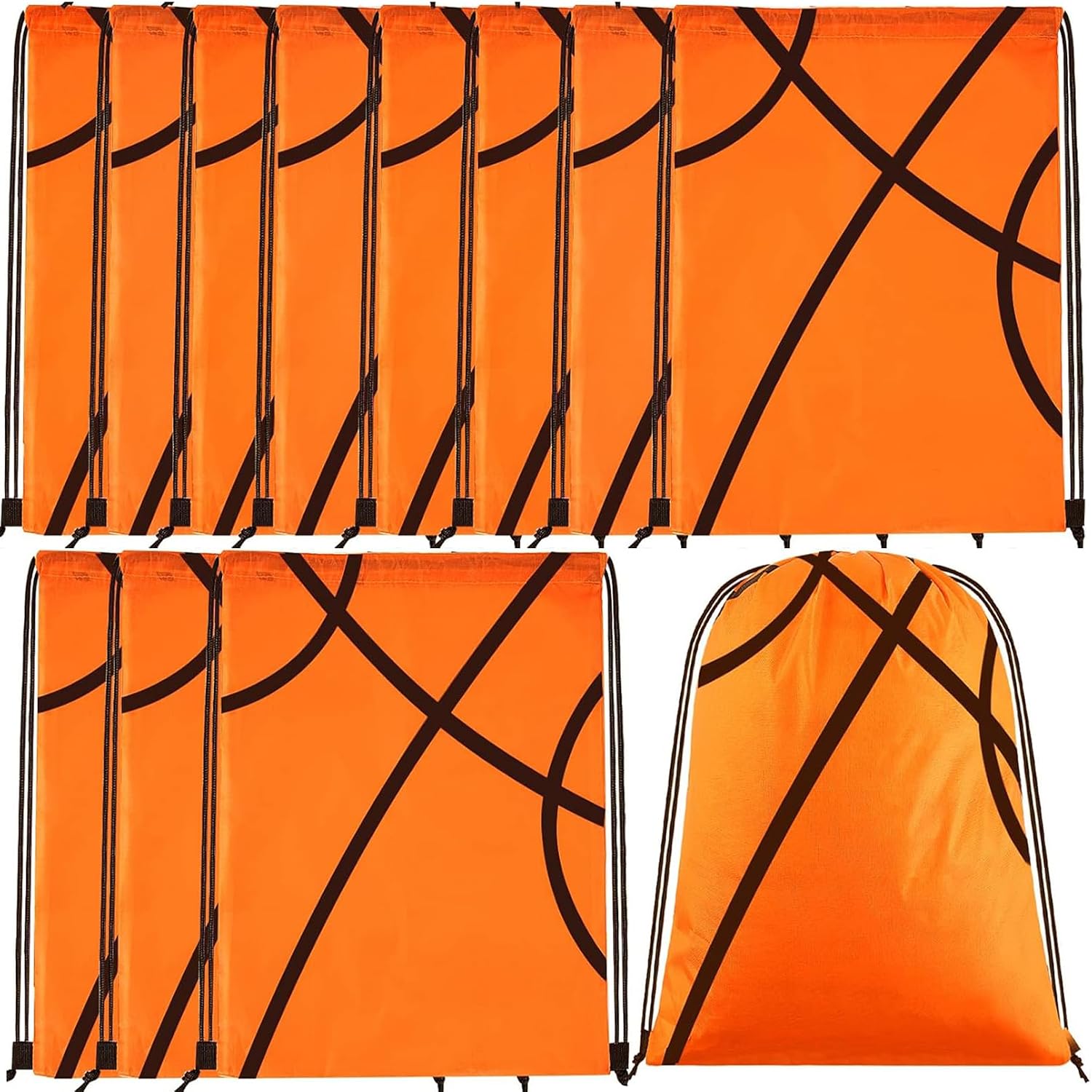 12 Pack Drawstring Backpack Soccer Drawstring Bag Gift Bags | Drawstring Backpacks Bulk, Soccer Party Favors Cinch Bags String Bags Goodie Sack Bag
