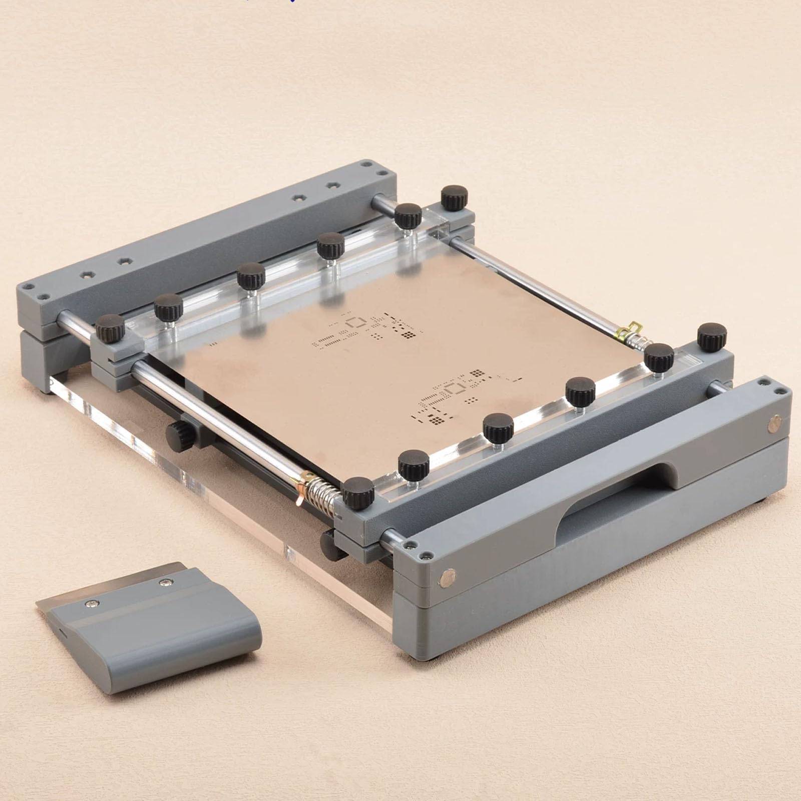 Máquina de impresión SMT con rascador de 80 mm y área útil de 250x250 mm