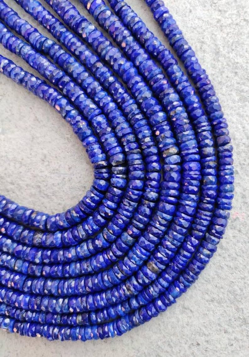 Perles en lapis-lazuli naturel 5mm pour création de colliers et bracelets artisanaux