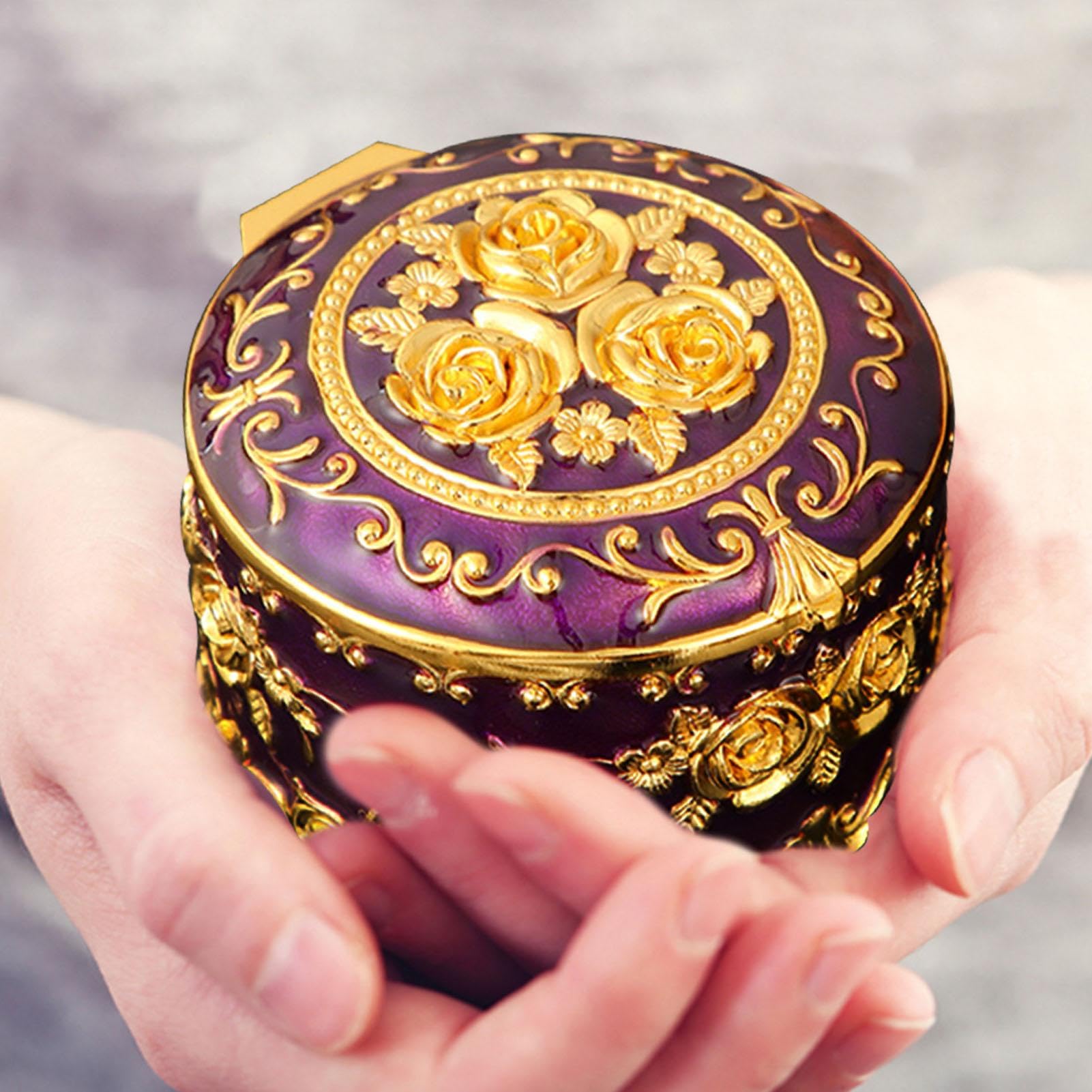京都・金色楕円形小物入れ　匿名発送 Amazon｜蓋付き小物入れ、楕円形小物入れ | 楕円形のヴィンテージ