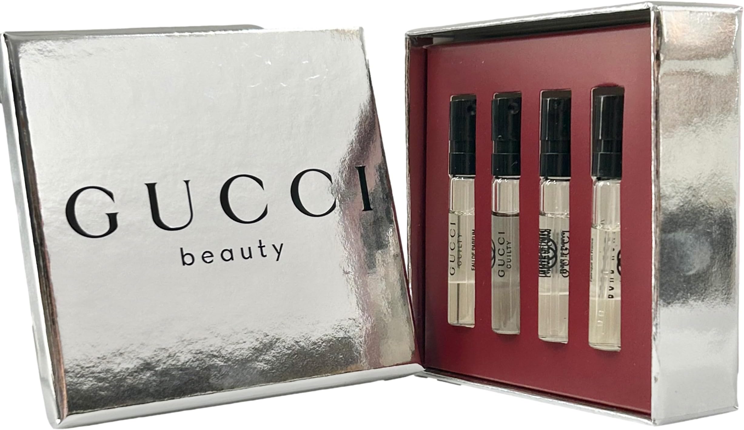 Gucci FLORA Sample Perfume WOMEN GIFT SET FLORA GOREGEOUS GARDENIA, FLORA GORGEOUS ORCHID, BLOOM, GUILTY Pour Femme - 1.5 ml / 0.05 oz - set of 4 spray samples (7760)