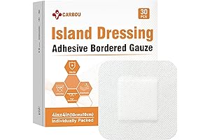 Carbou Island Dressing Bordered Gauze Sterile Individually Wrapped Gauze Pads