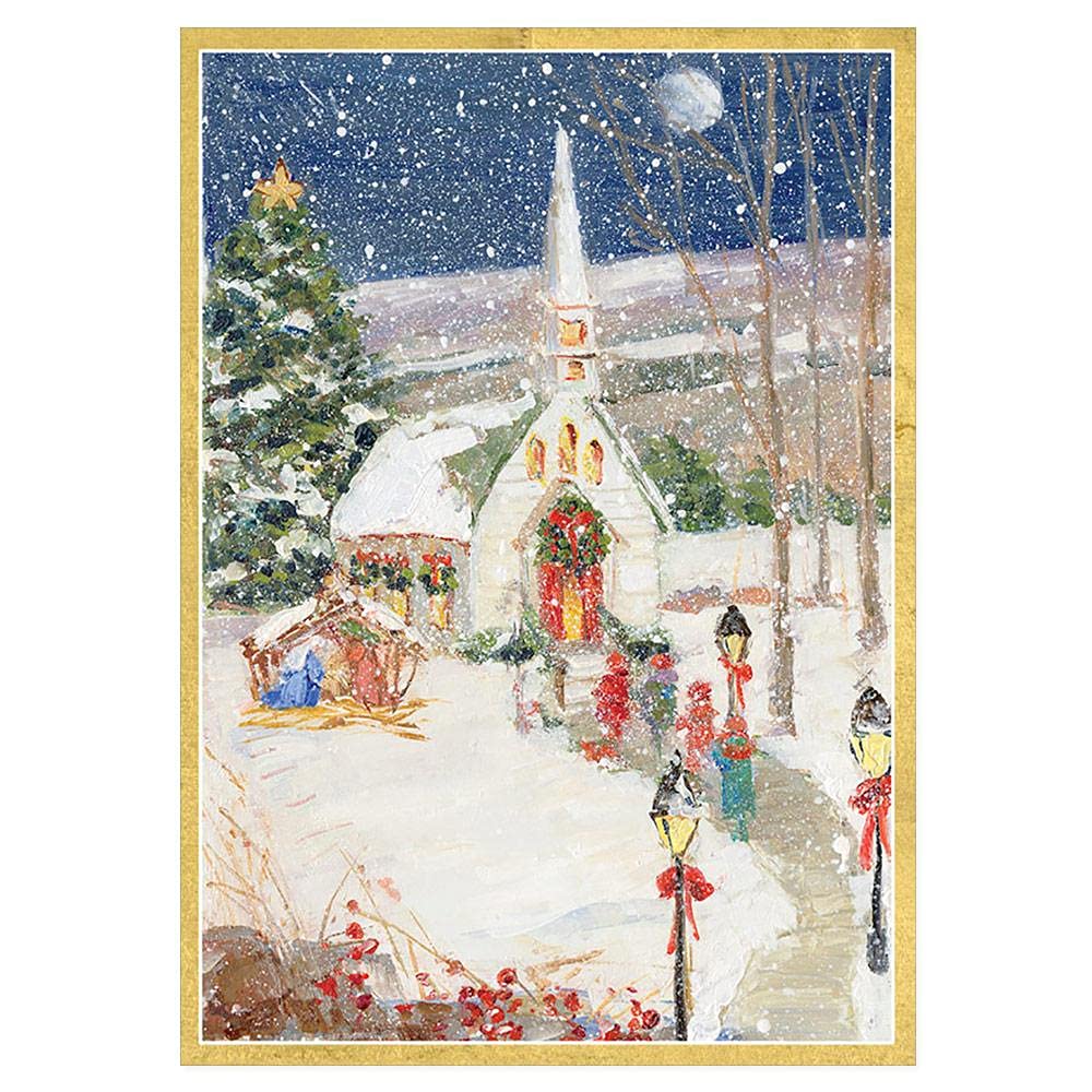 Caspari Christmas Tree With Lights Decorative Die-Cut Gift Tags