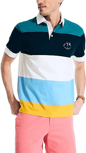 Nautica Camisa de rugby a rayas para hombre
