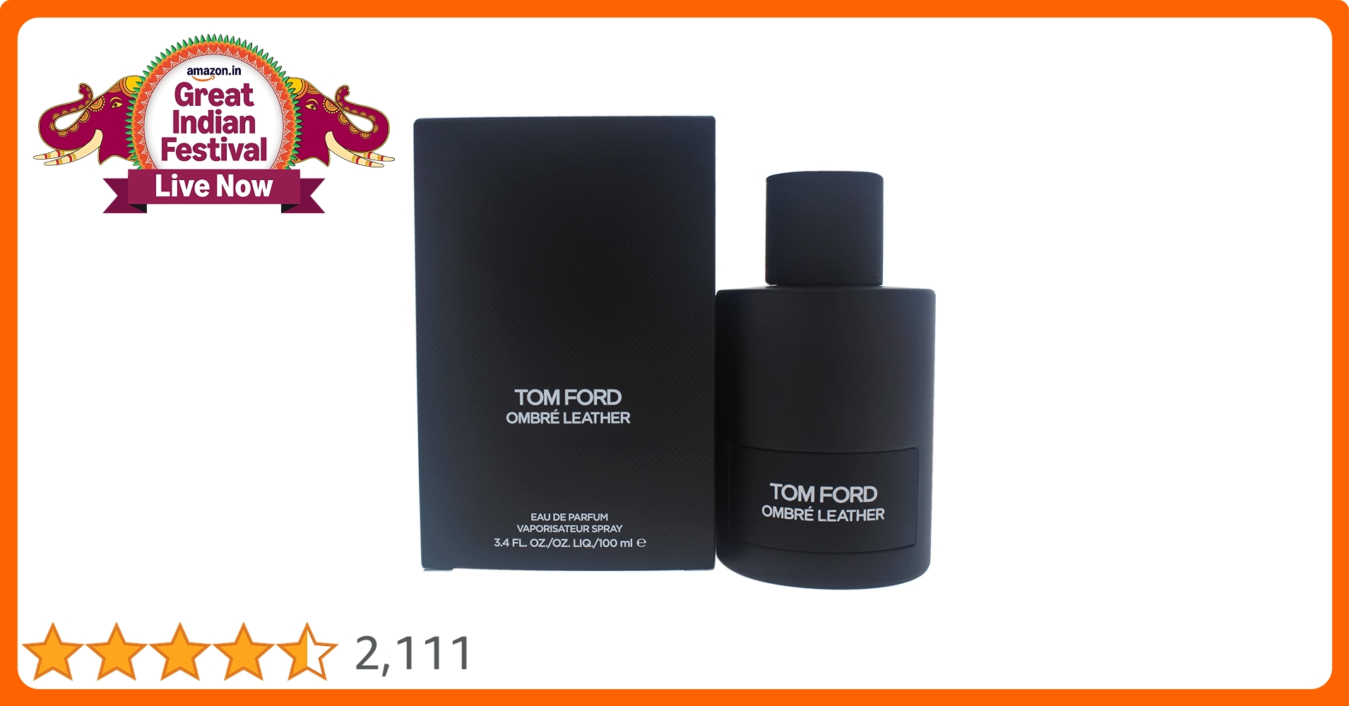 Tom Ford Unisex Ombre Leather Eau De Parfum Spray 100ml/3.4