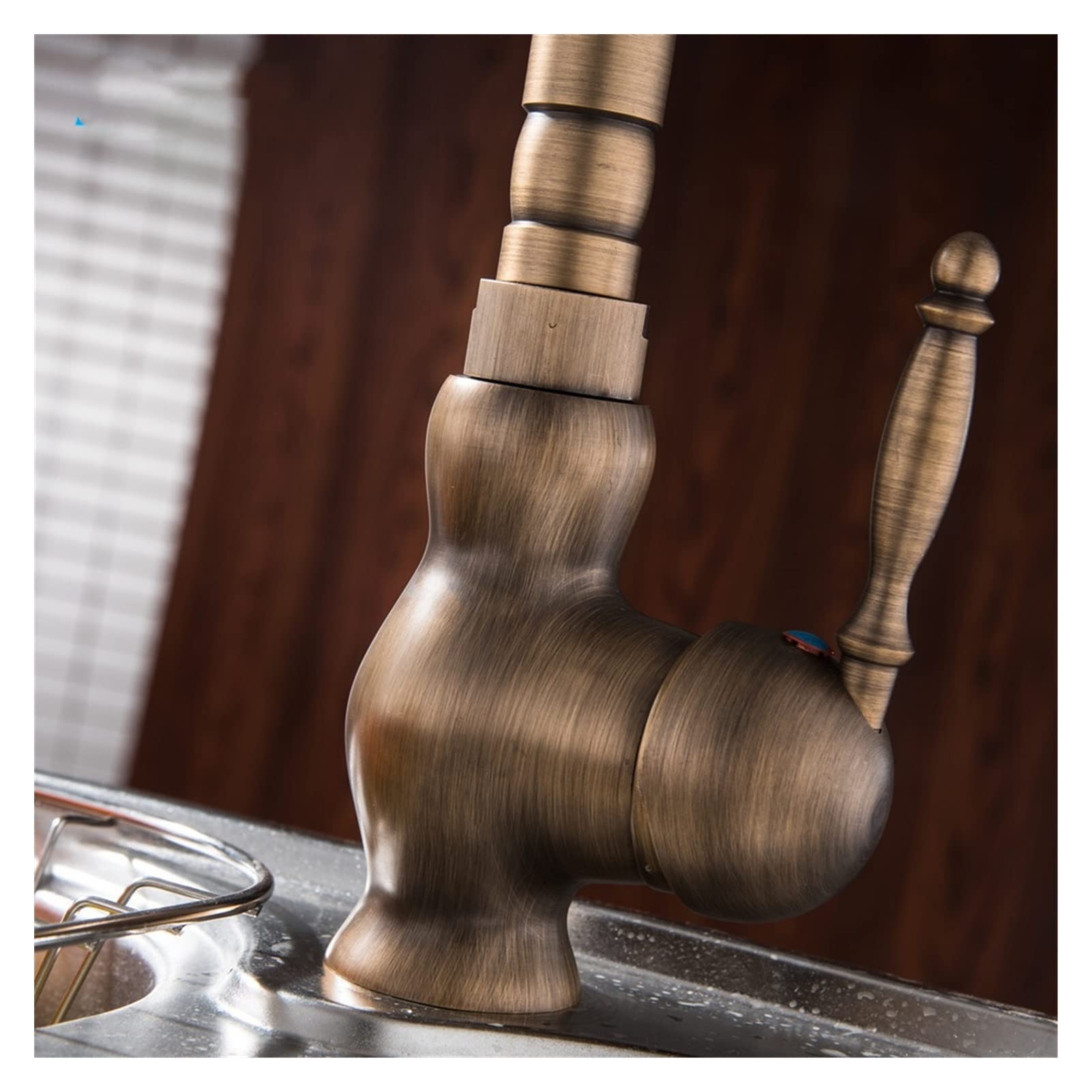 Rubinetto Della Cucina Rubinetto Finitura Bronzo Lavello In Ottone Rubinetti In Ottone Massiccio Maniglia Singola Miscelatore Acqua Rubinetto Della Cucina Piccolo Regalo