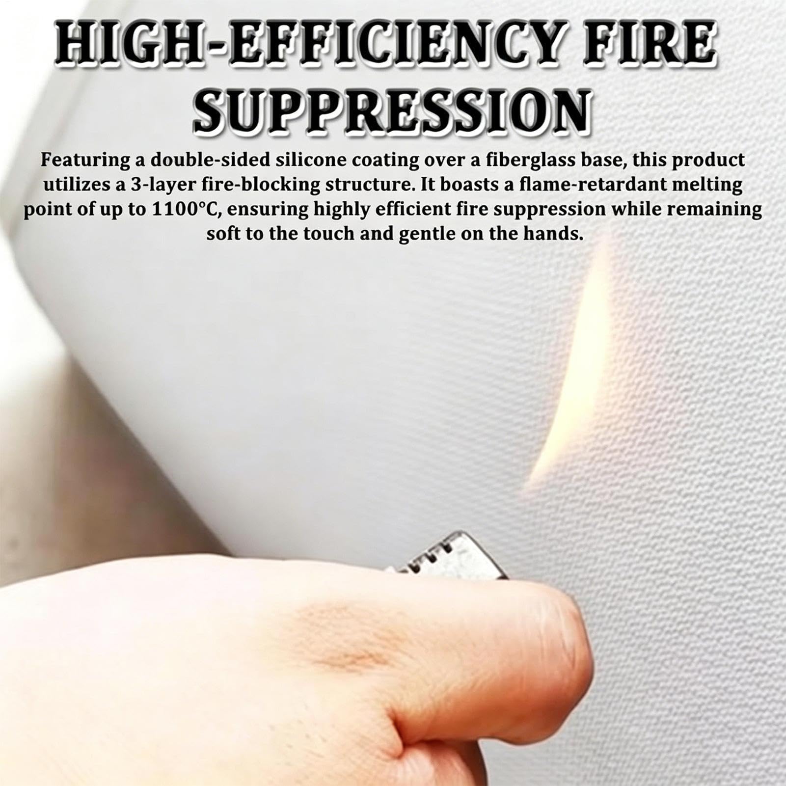 Coperta Di Sicurezza Scudo isolante ignifugo multiuso riutilizzabile con | Coperta Protettiva Antifiamma Per Auto E Casa, Per Fumatore, Esterno, Emergenza, E Cucina