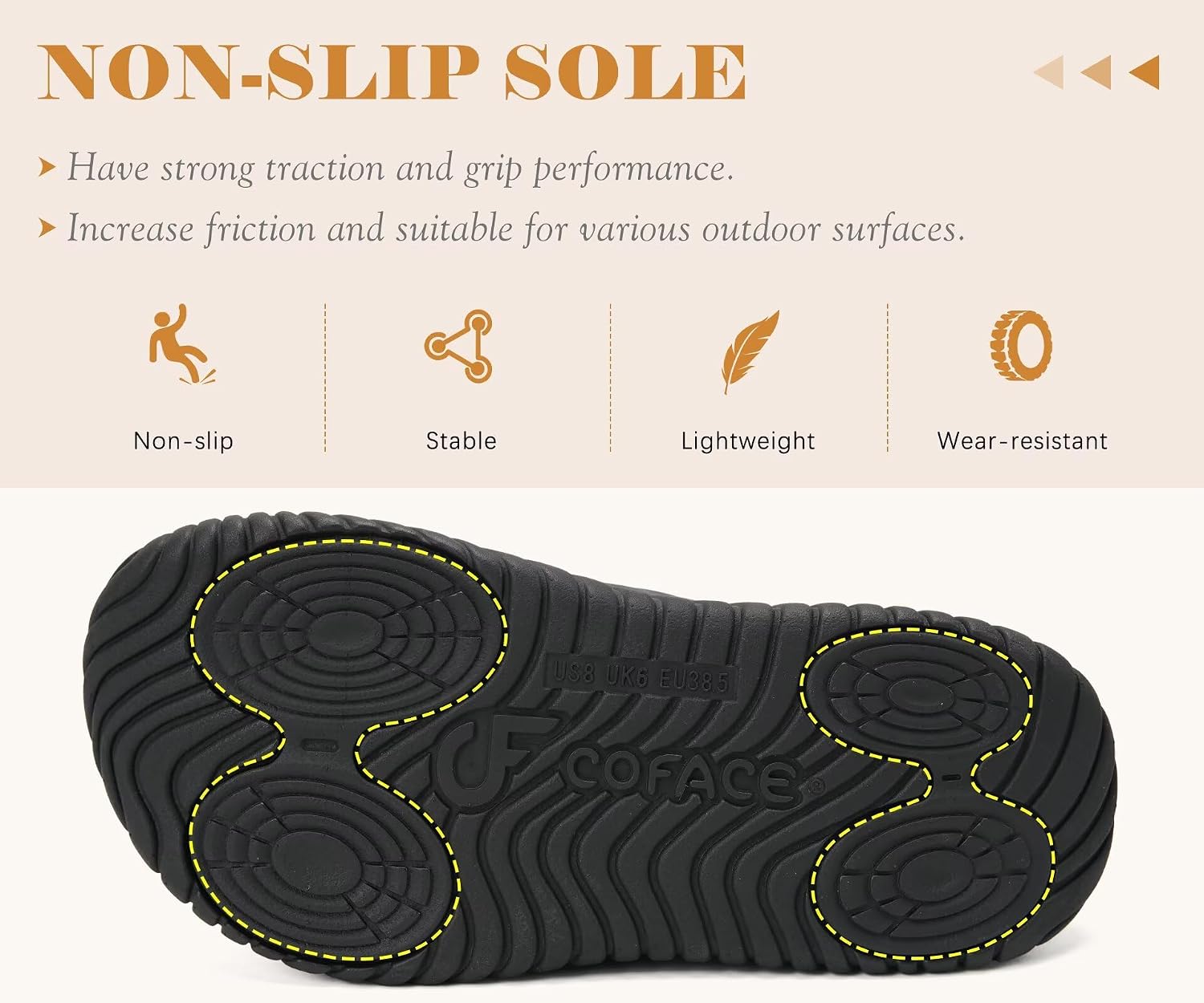 COFACE Womens Sandals With Orthotic Arch Support Ladies Fashion Adjustable Buckles Comfortable Lightweight Platform Cushion Recovery Summer Walking Slides