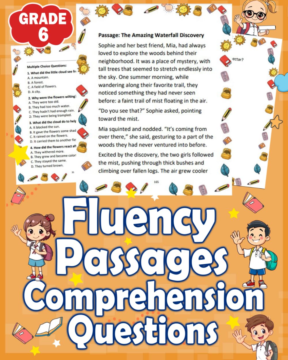 Fluency Passages Grade 6 Comprehension Questions: 6th Grade Reading Fluency Passages with Comprehension Questions | Improve Reading Skills for Grade 6 ... Ideal for Ages 11-12 | Engaging Practice Tool