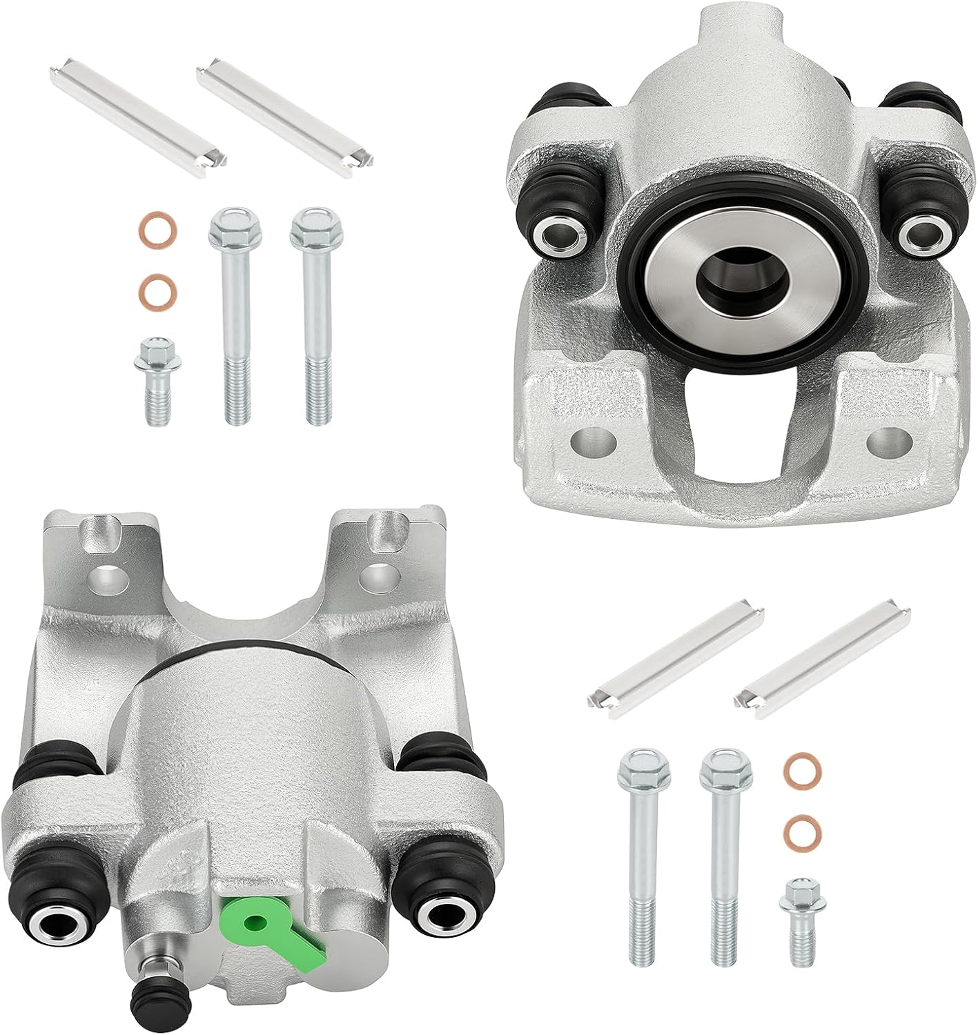 Rear Disc Brake Caliper Assembly fit for 1997-2002 Ford Expedition, 1999-2003 F-150, 1997-1999 F-250, 98-02 Lincoln Navigator, 03-11 Town Car, Rear Left and Right Caliper set with 2PC, 18-4678 18-4679