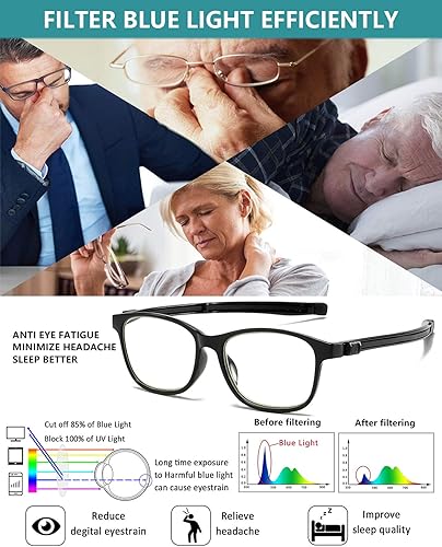 Miniatura 9 de Magnetic Blue Light Blocking Reading Glasses Computer Reader Glasses Men Women