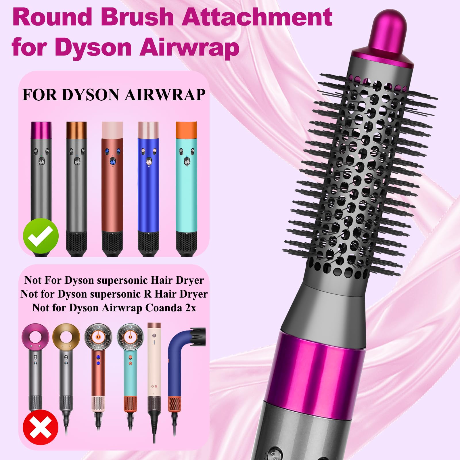 【スモールブラシ追加】ダイソン エアラップヘアスタイラー HS01Airwrap Amazon.co.jp: YTCHYYSK スモールラウンドボリュームブラシ