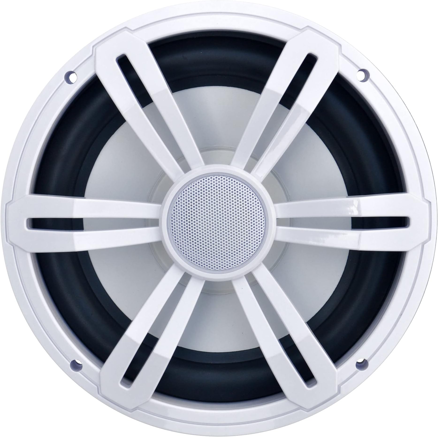 Pyle Slim Marine Subwoofer - 400W 4 Ohm Waterproof Car Component Speaker System, Low Profile PP Cone w/Rubber Edge, 40 Oz Magnet 2" Voice Coil, for Custom Audio Boat Truck Mobile Vehicle (White)