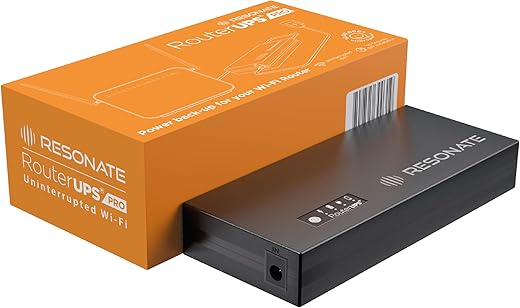 RESONATE RouterUPS Pro CRU12V3A | for JioFiber | Mini UPS | UPS for WiFi Router | Compatible with Advanced 12V