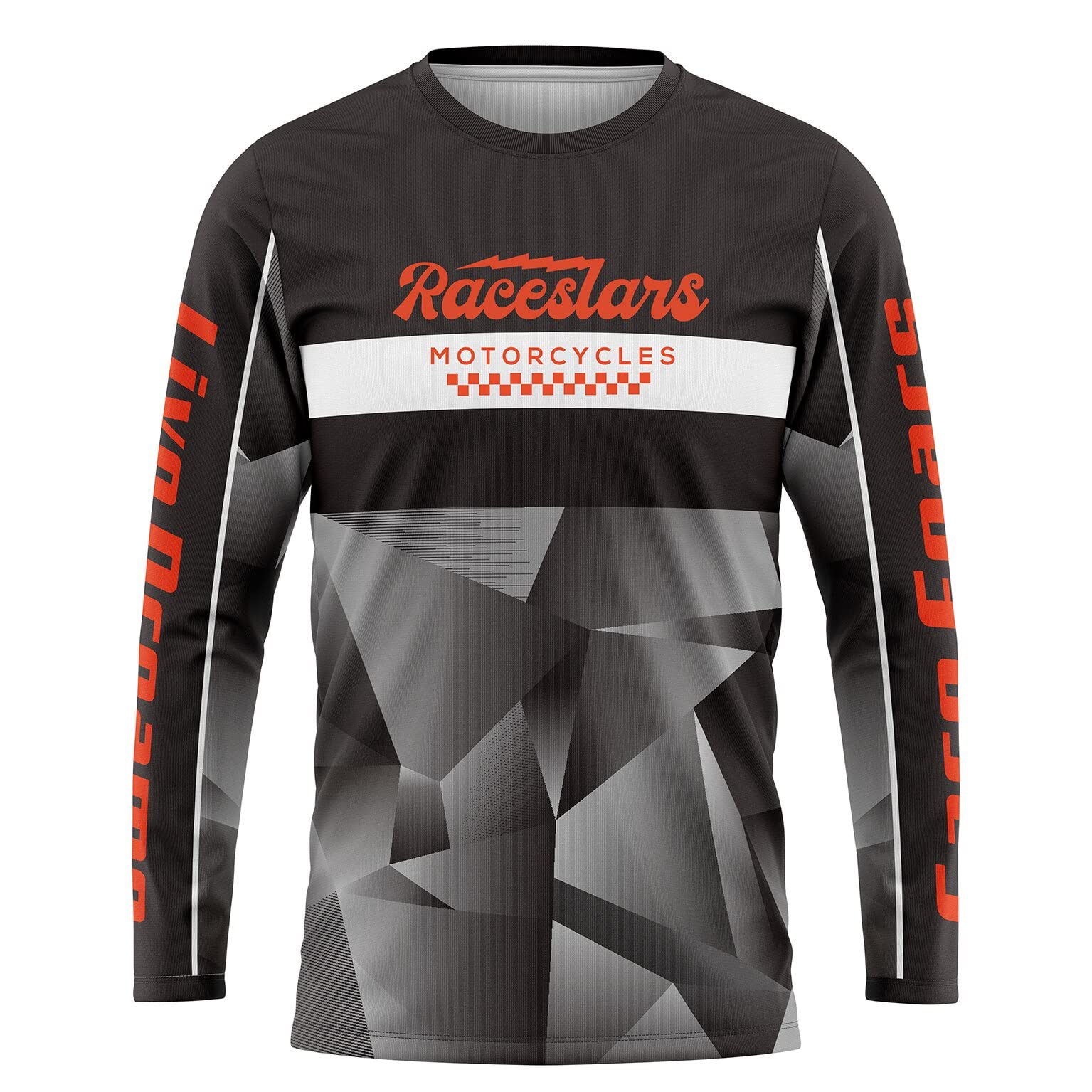 RACESTARS Motocross Long Sleeve Men's Cycling Jersey Dirt Bike ATV Enduro MTB Jersey Sportwear Anti-uv Mountain Bike T Shirt