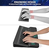 Vista 4 de Soporte de teclado para escritorio, reposamuñecas para teclados, soporte ergonómico para teclados para trabajar fácilmente, almohadilla de muñeca