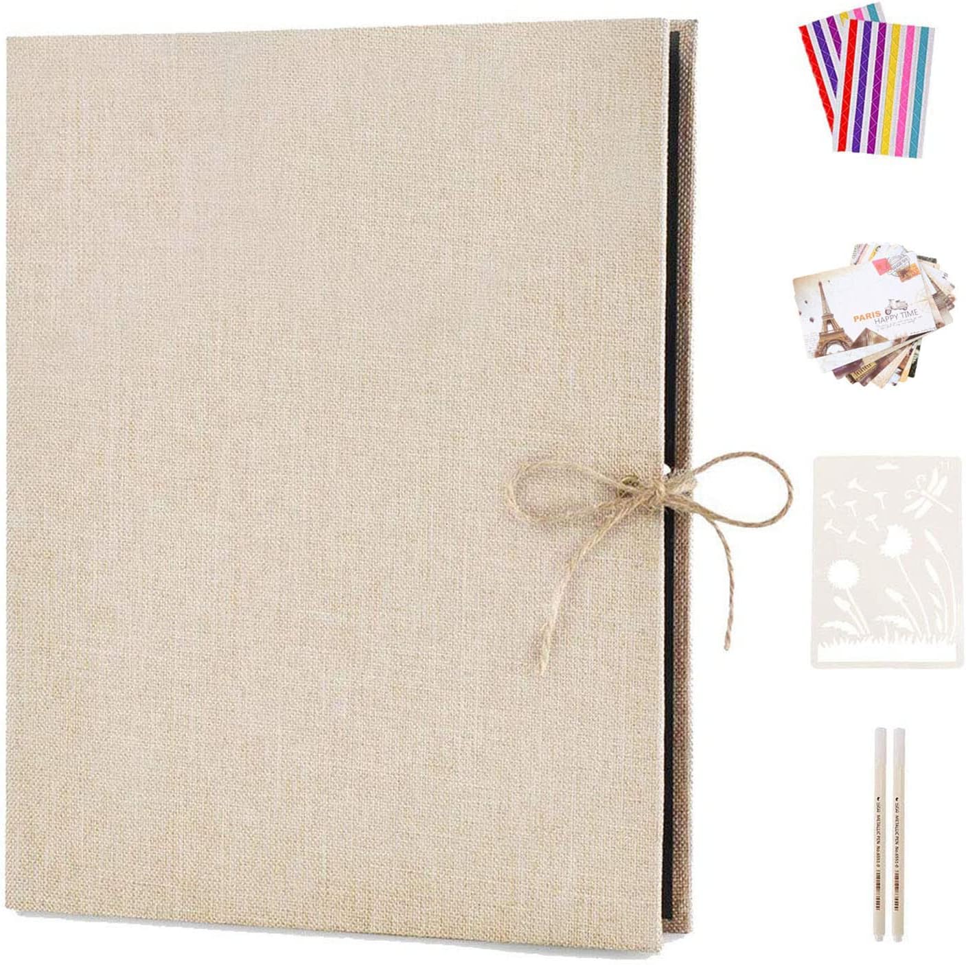 Fotoalbum 17,8x17,8cm DIY - Scrapbook Mit 40 Seiten Kraftpapier