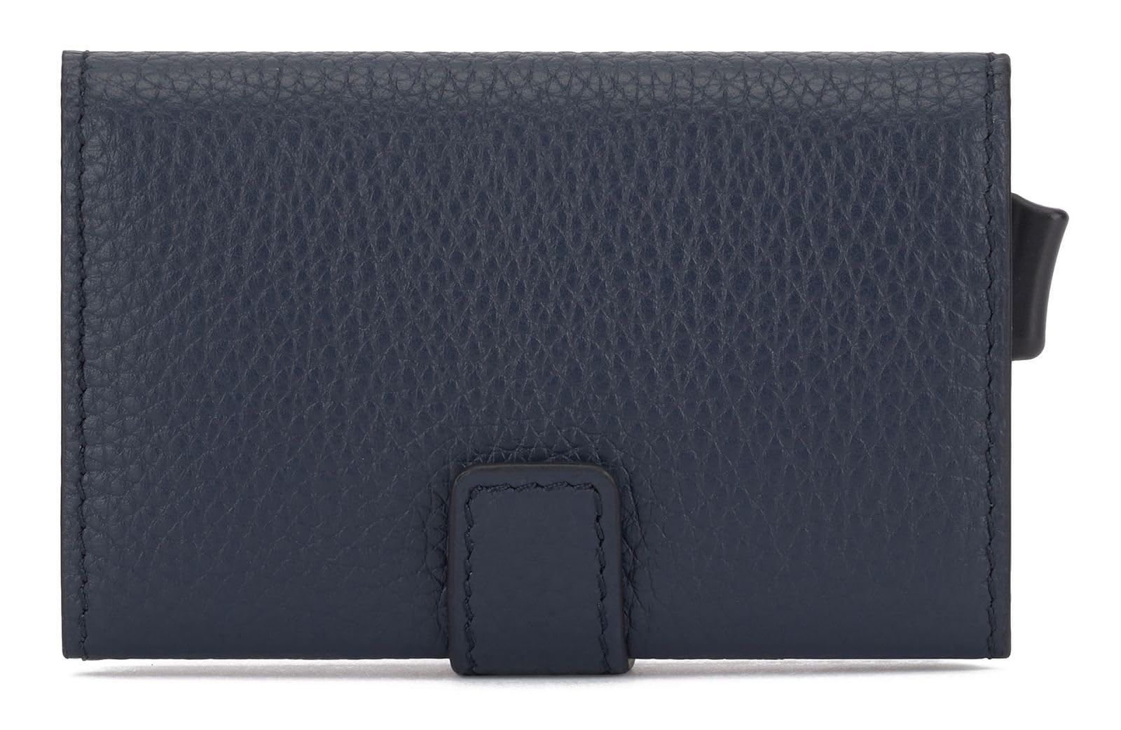 PIQUADRO - Portacarte di Credito Compatto in Pelle - Uomo - Blu Notte