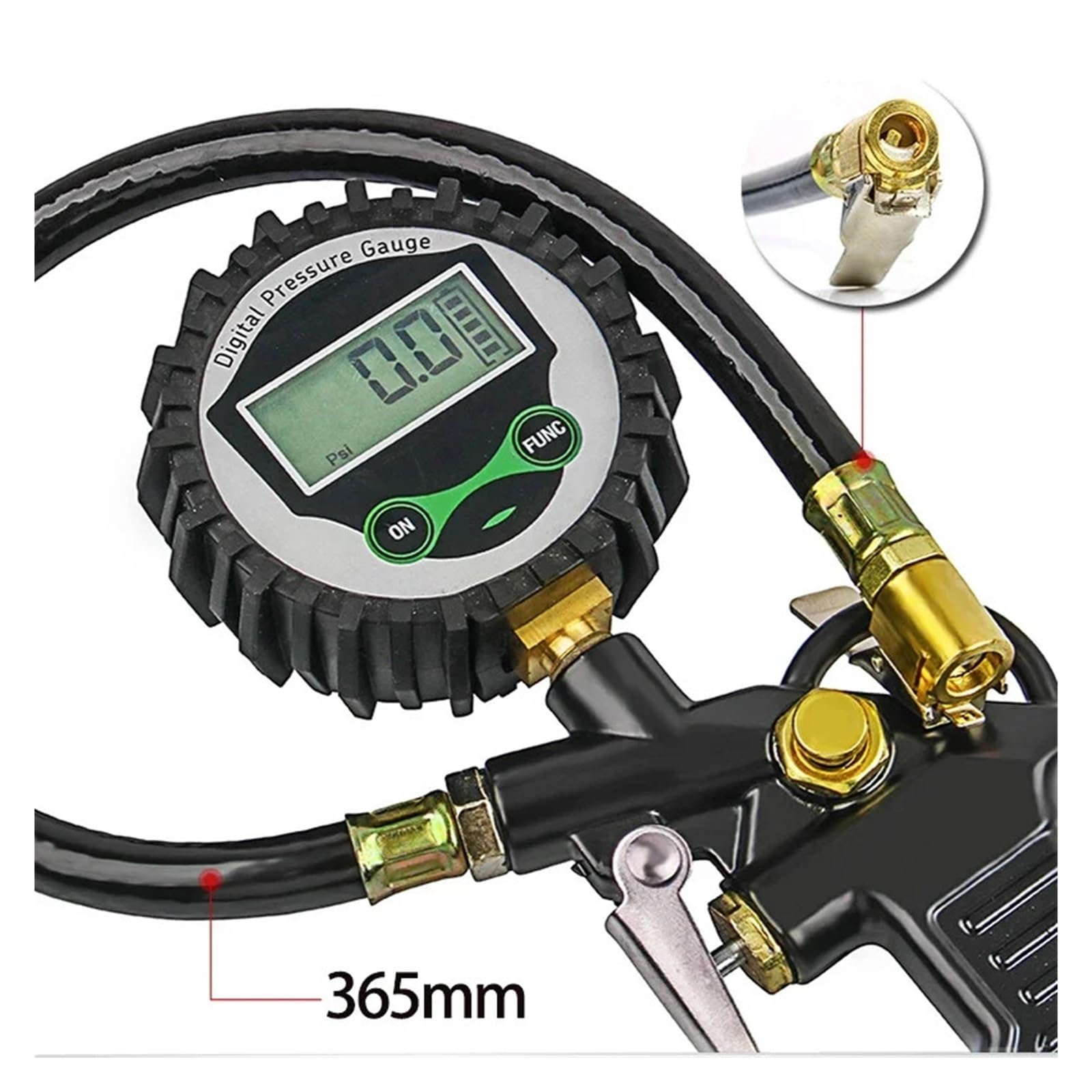 Reloj electrónico digital de presión neumáticos coche, inflable, para medir la del aire,Modulación de precisión(Grey 1PCS)