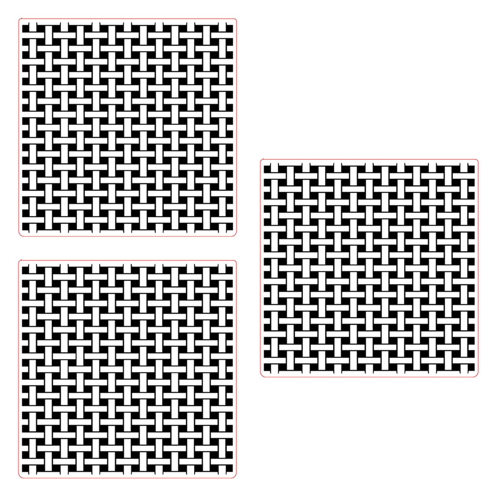 Msioytog 3Pcs Textured Embossing Folder 6x6Inch Paper Embossing Templates for Card Making Texture Stamping Templates