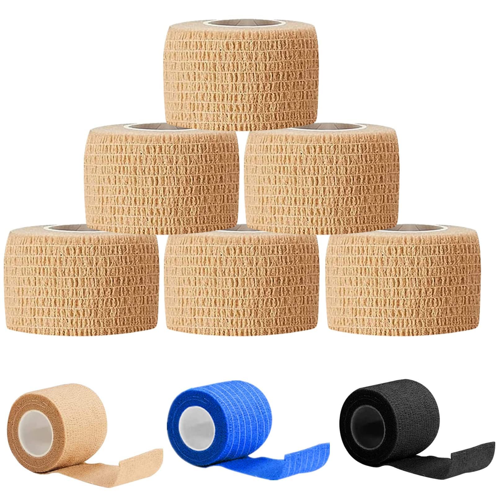 18 Rotoli Benda Autoadesiva Coesiva 5cm X 4,5m – Elastica, Traspirante, Strappabile A Mano, Per Sport, Primo Soccorso E Animali Domestici - 4